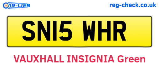 SN15WHR are the vehicle registration plates.
