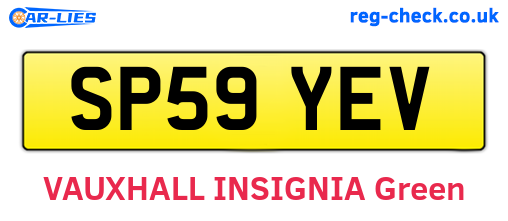SP59YEV are the vehicle registration plates.