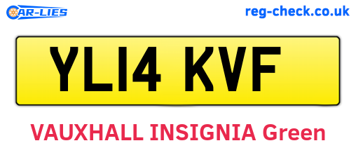 YL14KVF are the vehicle registration plates.