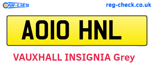 AO10HNL are the vehicle registration plates.