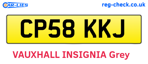 CP58KKJ are the vehicle registration plates.