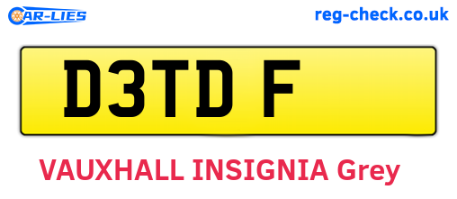 D3TDF are the vehicle registration plates.