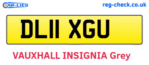 DL11XGU are the vehicle registration plates.
