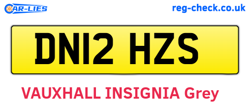 DN12HZS are the vehicle registration plates.