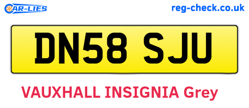 DN58SJU are the vehicle registration plates.