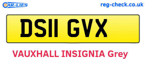 DS11GVX are the vehicle registration plates.