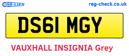 DS61MGY are the vehicle registration plates.
