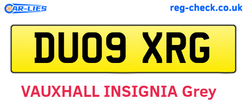 DU09XRG are the vehicle registration plates.