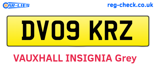 DV09KRZ are the vehicle registration plates.