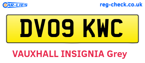 DV09KWC are the vehicle registration plates.