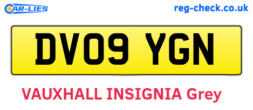 DV09YGN are the vehicle registration plates.