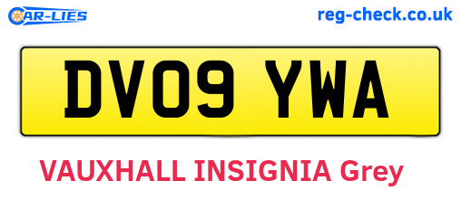 DV09YWA are the vehicle registration plates.