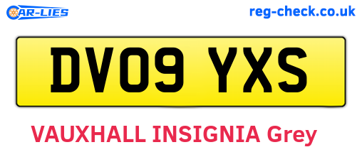 DV09YXS are the vehicle registration plates.