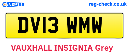 DV13WMW are the vehicle registration plates.