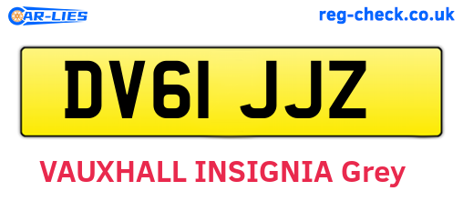 DV61JJZ are the vehicle registration plates.