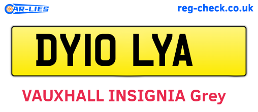 DY10LYA are the vehicle registration plates.