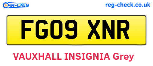 FG09XNR are the vehicle registration plates.