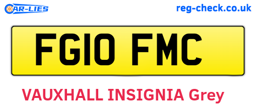 FG10FMC are the vehicle registration plates.