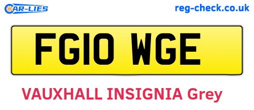 FG10WGE are the vehicle registration plates.
