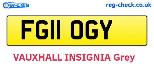 FG11OGY are the vehicle registration plates.