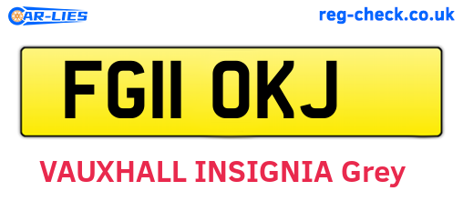 FG11OKJ are the vehicle registration plates.