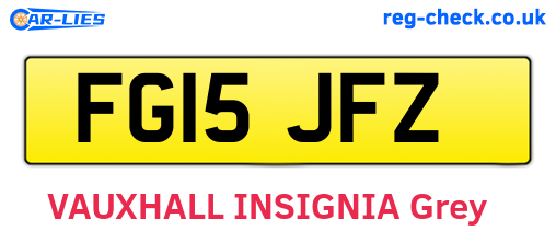 FG15JFZ are the vehicle registration plates.