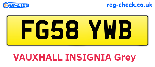 FG58YWB are the vehicle registration plates.