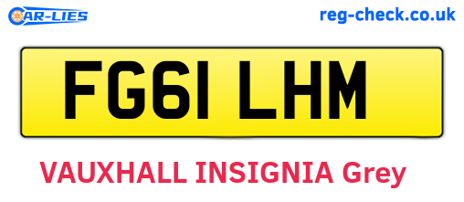 FG61LHM are the vehicle registration plates.