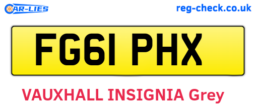 FG61PHX are the vehicle registration plates.