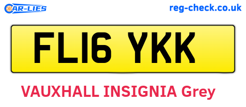 FL16YKK are the vehicle registration plates.