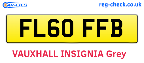 FL60FFB are the vehicle registration plates.