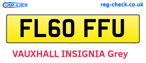 FL60FFU are the vehicle registration plates.