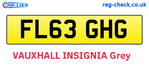 FL63GHG are the vehicle registration plates.