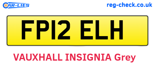 FP12ELH are the vehicle registration plates.