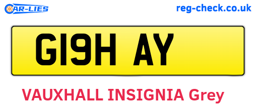G19HAY are the vehicle registration plates.