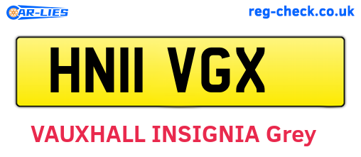 HN11VGX are the vehicle registration plates.