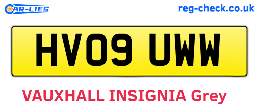 HV09UWW are the vehicle registration plates.