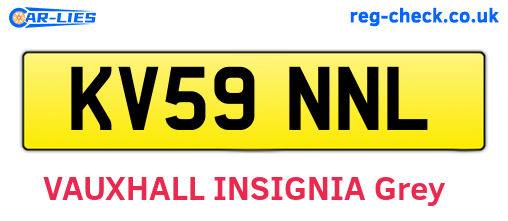 KV59NNL are the vehicle registration plates.