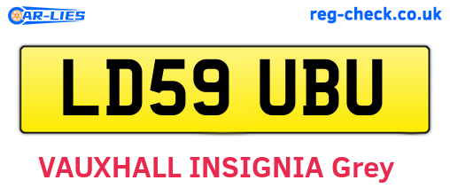 LD59UBU are the vehicle registration plates.