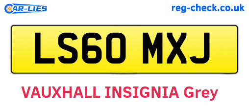 LS60MXJ are the vehicle registration plates.