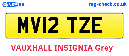 MV12TZE are the vehicle registration plates.