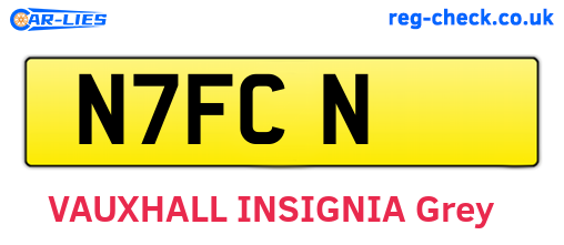 N7FCN are the vehicle registration plates.