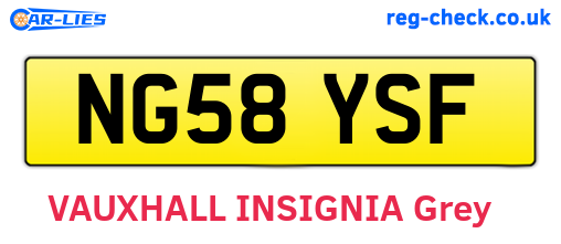 NG58YSF are the vehicle registration plates.