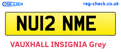 NU12NME are the vehicle registration plates.