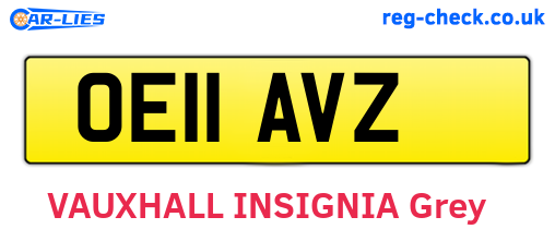 OE11AVZ are the vehicle registration plates.