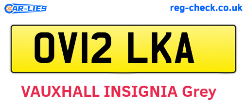 OV12LKA are the vehicle registration plates.