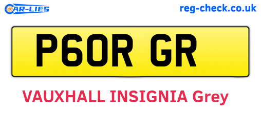 P60RGR are the vehicle registration plates.