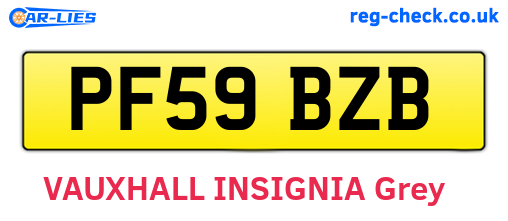 PF59BZB are the vehicle registration plates.