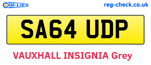 SA64UDP are the vehicle registration plates.