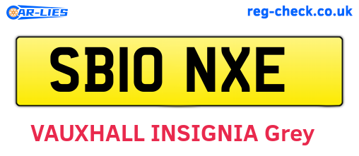 SB10NXE are the vehicle registration plates.